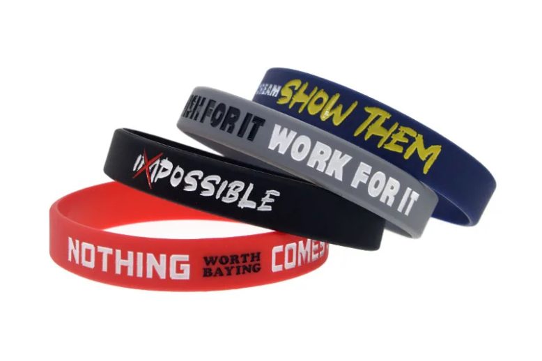 Famous quotes motivation silicone rubber wristband (1)
