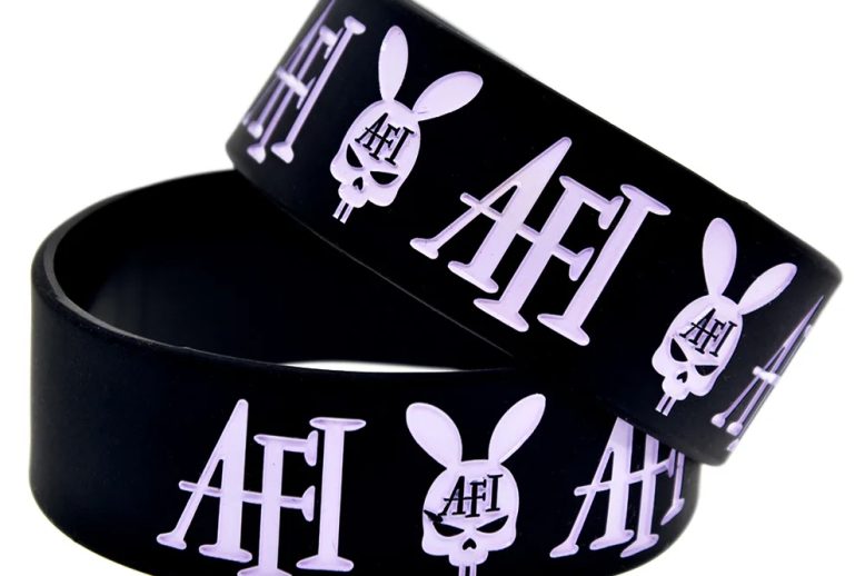 High quality fire inside silicone wristband for rock band fans (1)