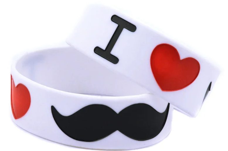 Mustache bracelets love moustache silicone wristband (5)