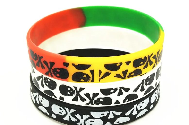 New casual armbands gifts skull silicone wristband (2)