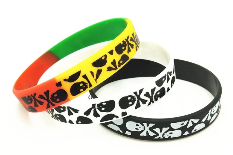 New casual armbands gifts skull silicone wristband (3)