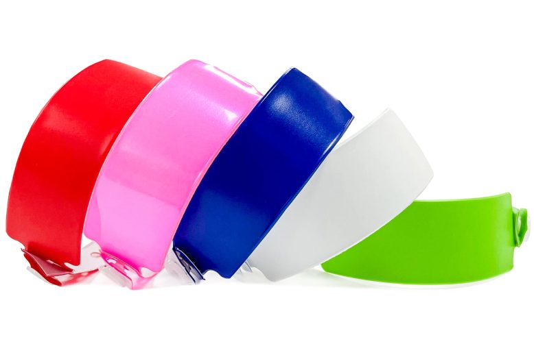 Party navy blue vinyl wrist plastic colored wristbands (2)