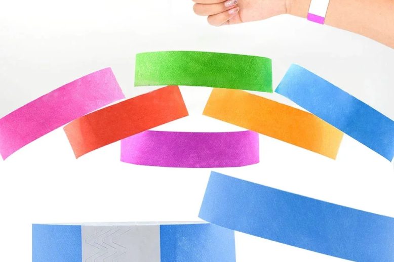 Party print pattern logo party plastic wristband (2)