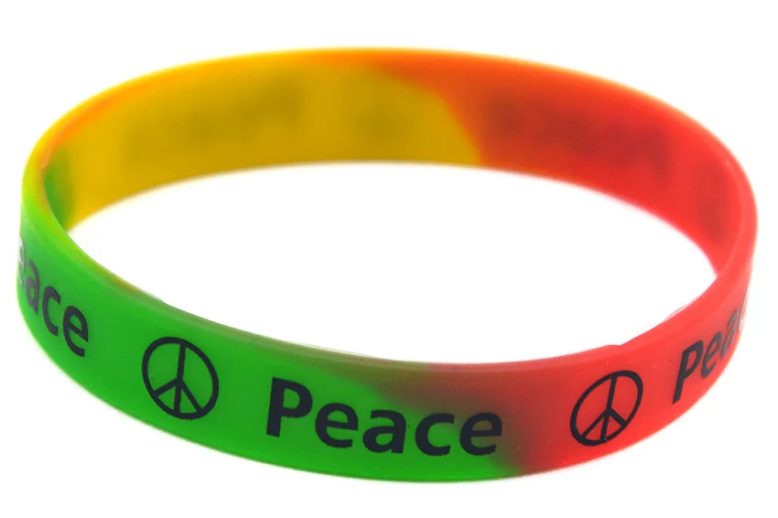 Peace silicone wristband printed for charity activities (3)