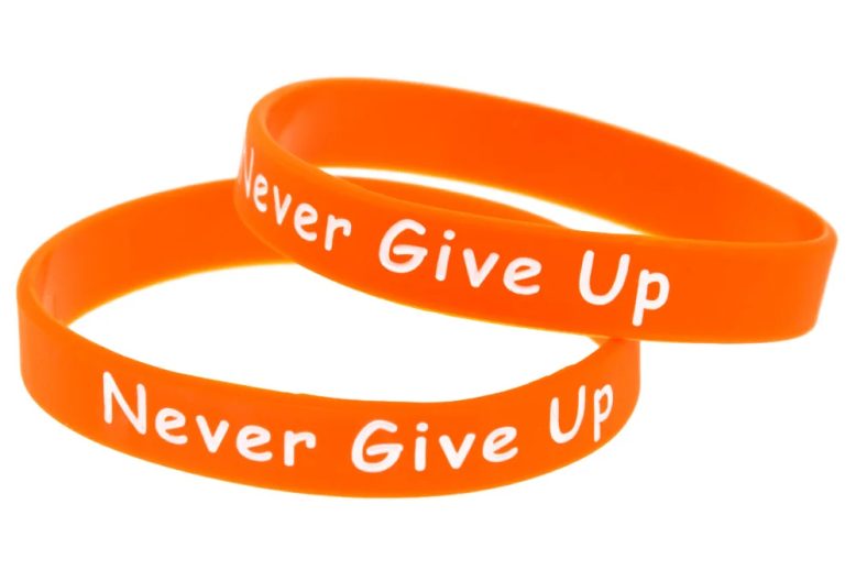 Support customized silicone wristband orange motivational bracelet (1)