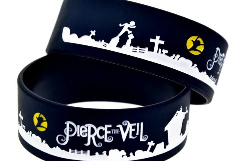 The veil silicone wristband black for music fans (4)