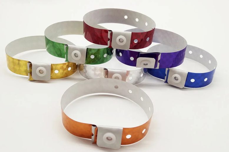 Waterproof festival hologram bracelets glitter plastic wristband (3)