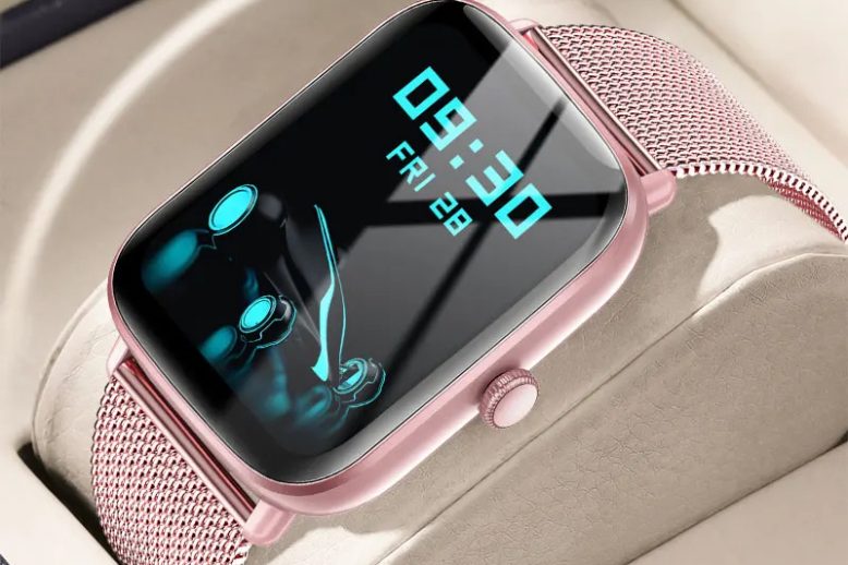 Ladies smart bracelet pink bluetooth smart wristband (1)