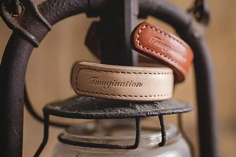 Maden letter leather wristband cuff bracelets for men (5)