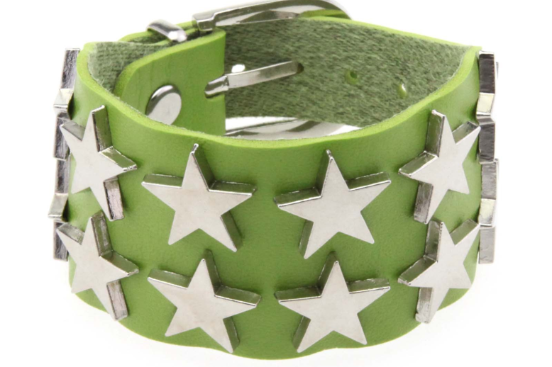 Star stud bracelet multiply pentagram leather wristband (2)